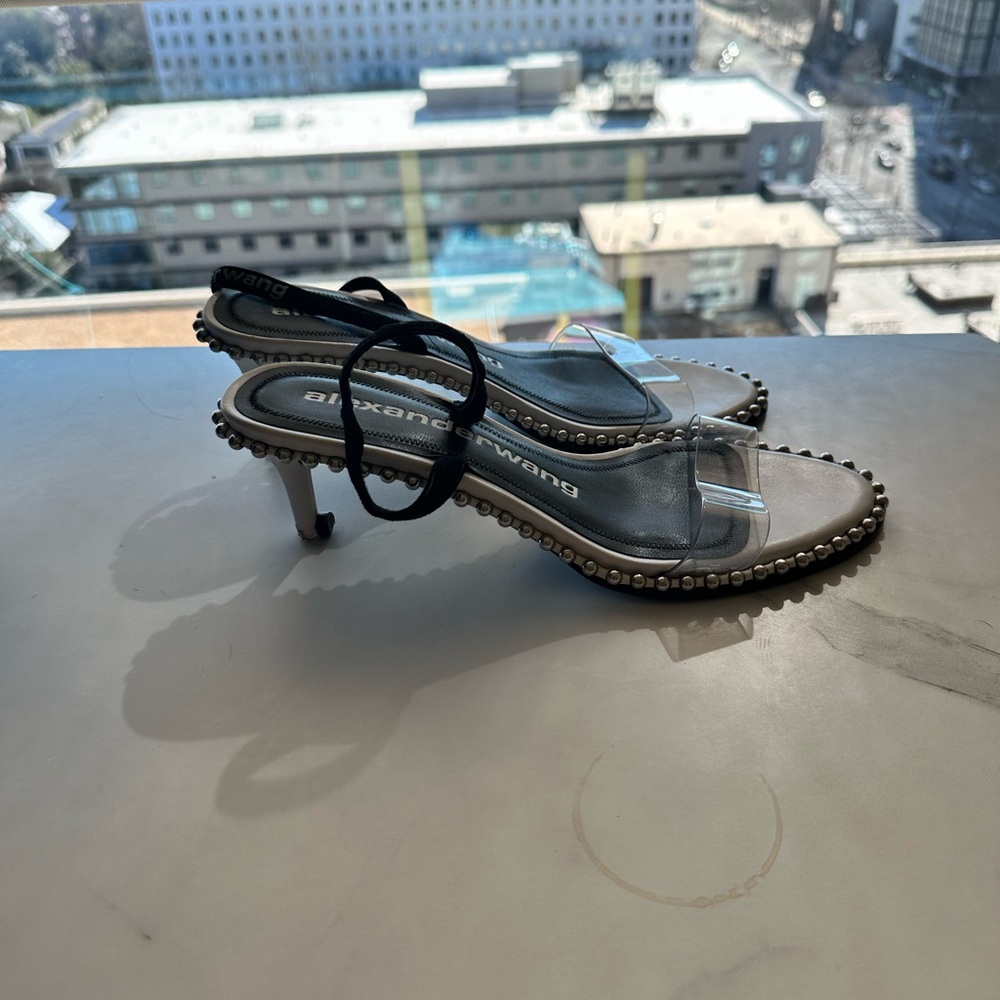 Alexander Wang White Studded Sandals View 2